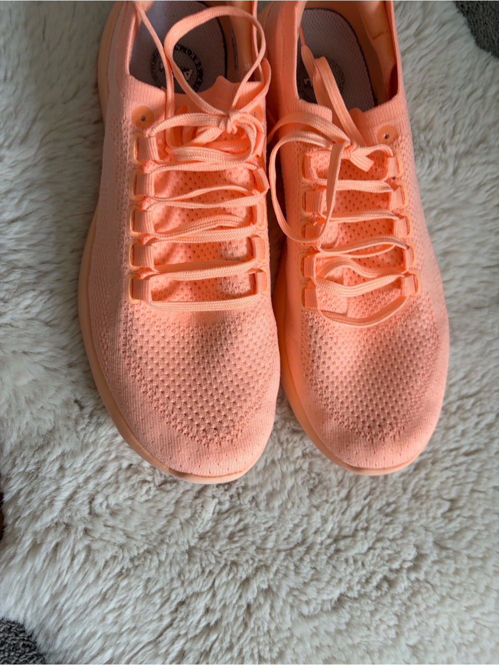 APL Techloom Breeze Peach/Coral Knit Athletic Sneakers - Picture 2 of 7